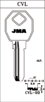 LLAVE LATON JMA CVL-9D