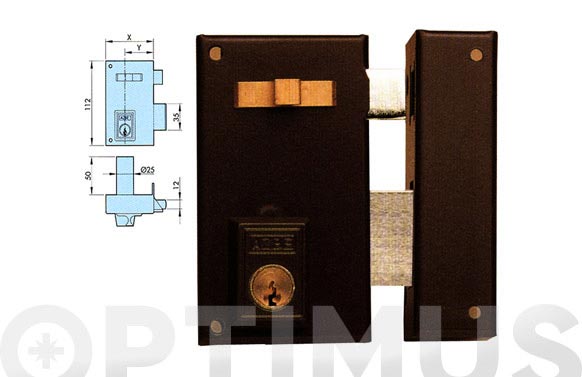 CERRADURA SOBR. 60X35MM 56A60D