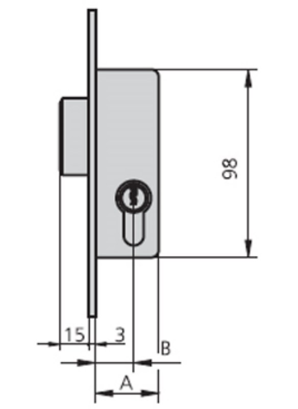 CERRADURA MET.EMB. 1983A E-20M