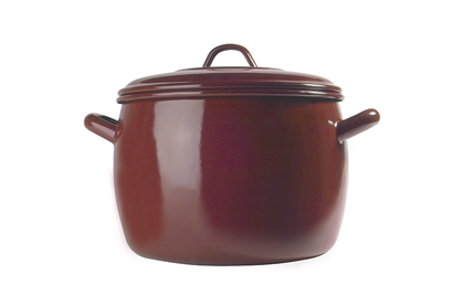 OLLA ALTA C/TAPA 24CM TEJA A/E