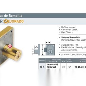 CERRAD. SOBREP. 23R/25 LTDO. B