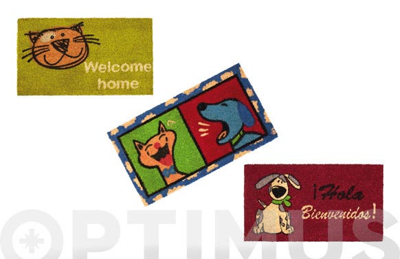 FELPUDO RECT 40X70CM MASCOTAS