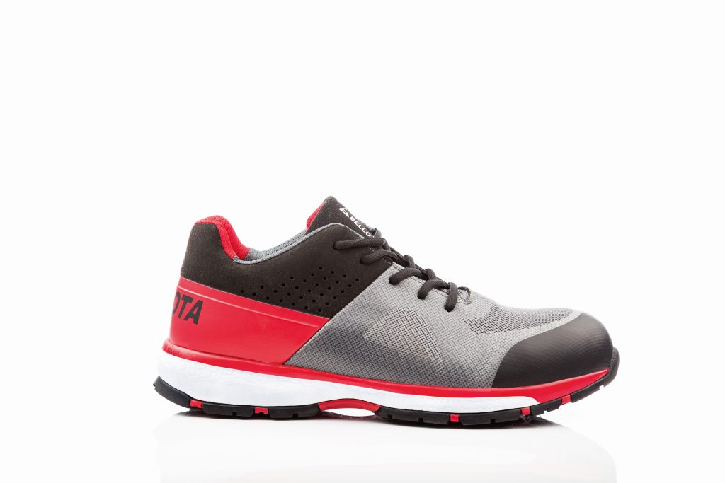 ZAPATO SEG T42 NEGRA/ROJA/GRIS