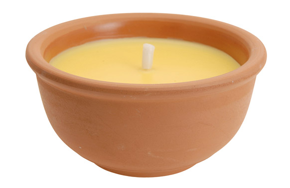 VELA CITRONELA BOL TERRACOTA Ø