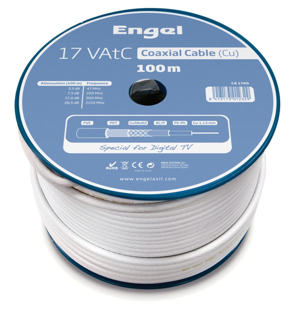 CABLE ANTENA COAXIAL BLANCO 10