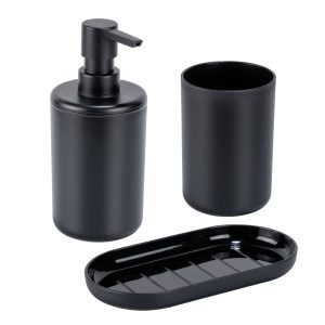 SET DE BAÑO 3 UDS NEGRO Serie