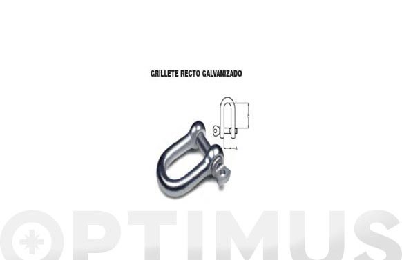 GRILLETE RECTO GALV 1UD M25-21