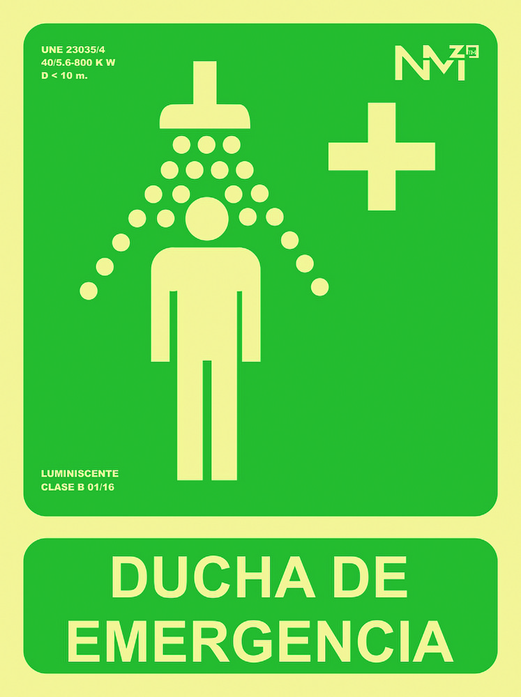 SEÑAL 224X300MM PVC LUMI DUCHA