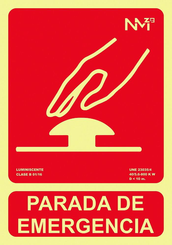 SEÑAL 210X300MM PVC LUMI PARAD