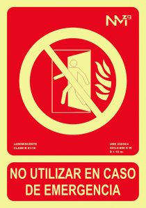 SEÑAL 210X300MM PVC LUMI NO UT