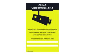 SEÑAL 210X300MM PVC ZONA VIDEO