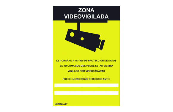 SEÑAL 210X300MM PVC ZONA VIDEO