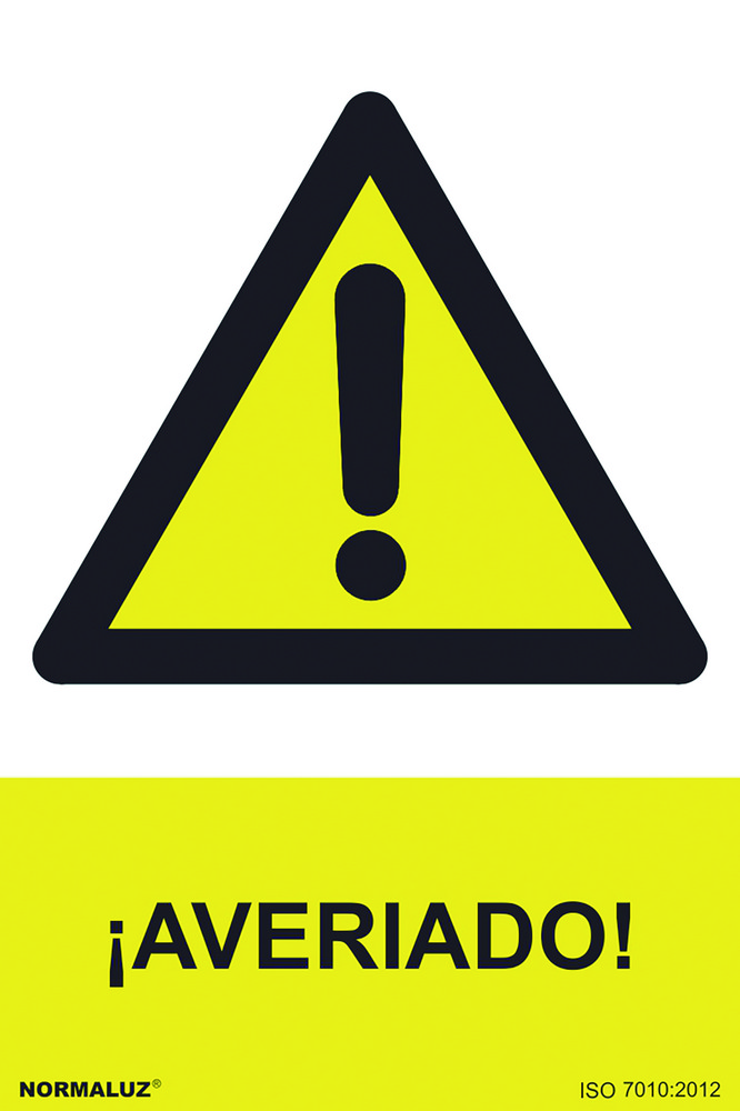 SEÑAL 210X300MM PVC AVERIADO R