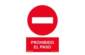 SEÑAL 210X300MM PVC PROHIBIDO