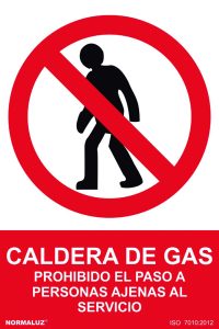 SEÑAL 210X300MM PVC CALDERA DE