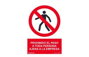 SEÑAL 210X300MM PVC PROHIB. PA