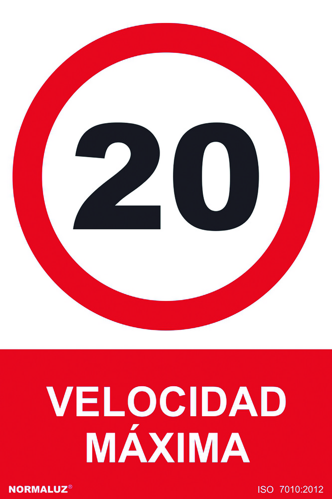 SEÑAL 210X300MM PVC VELOCIDAD