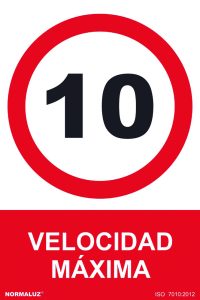 SEÑAL 210X300MM PVC VELOCIDAD
