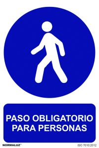 SEÑAL 210X300MM PVC PASO OBLIG