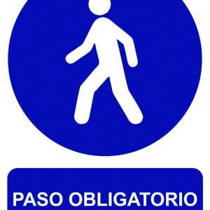 SEÑAL 210X300MM PVC PASO OBLIG