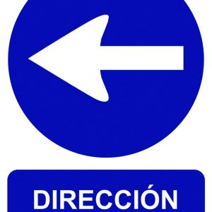 SEÑAL 210X300MM PVC DIRECCIÓN