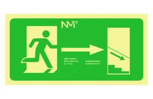 SEÑAL 320X160MM PVC LUMI EVACU