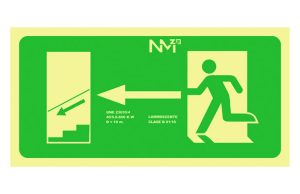 SEÑAL 320X160MM PVC LUMI EVACU