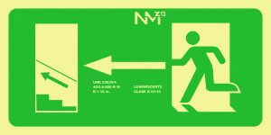 SEÑAL 320X160MM PVC LUMI EVACU