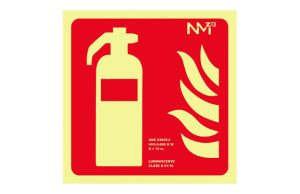 SEÑAL 210X210MM PVC LUMI EXTIN