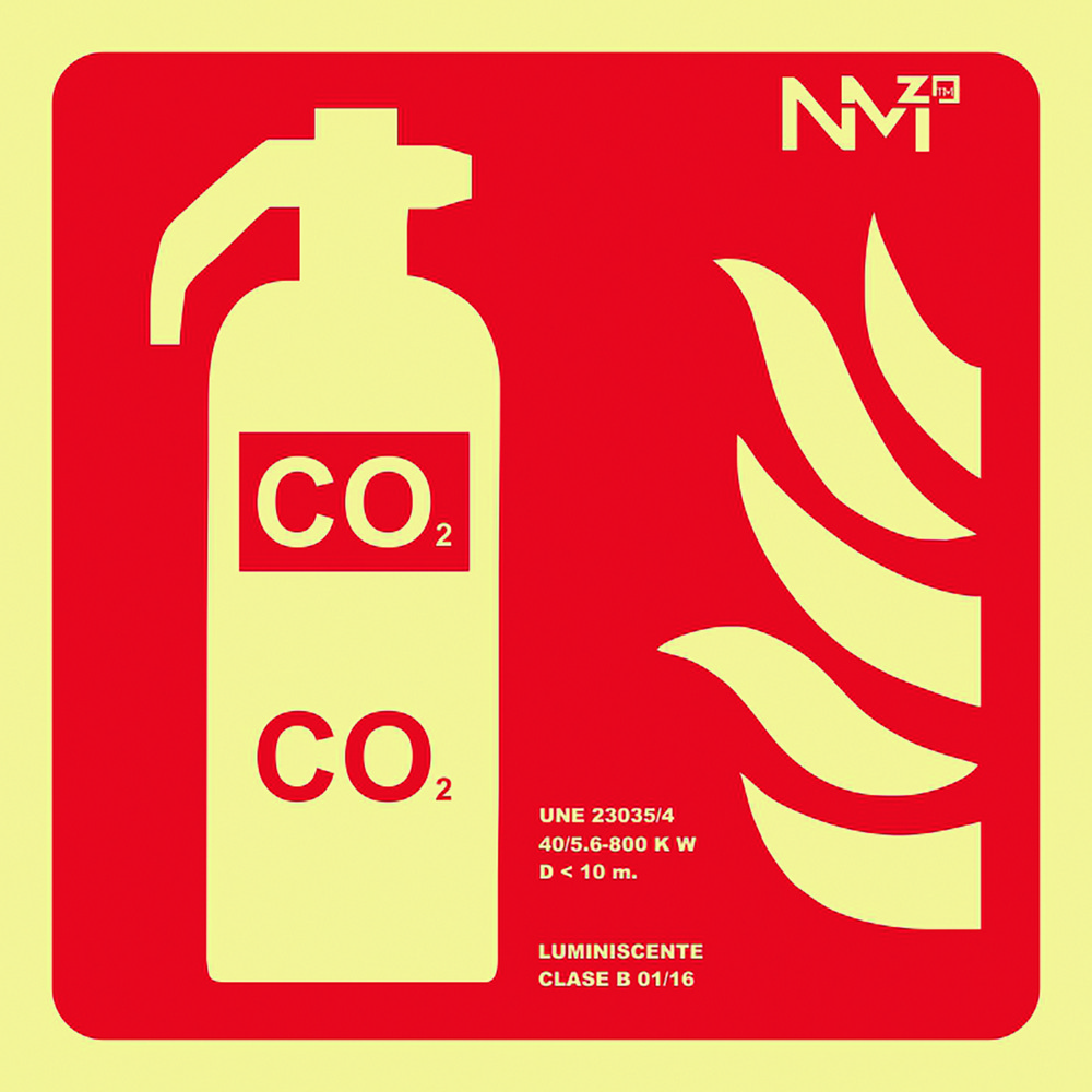 SEÑAL 210X210MM PVC LUMI EXTIN