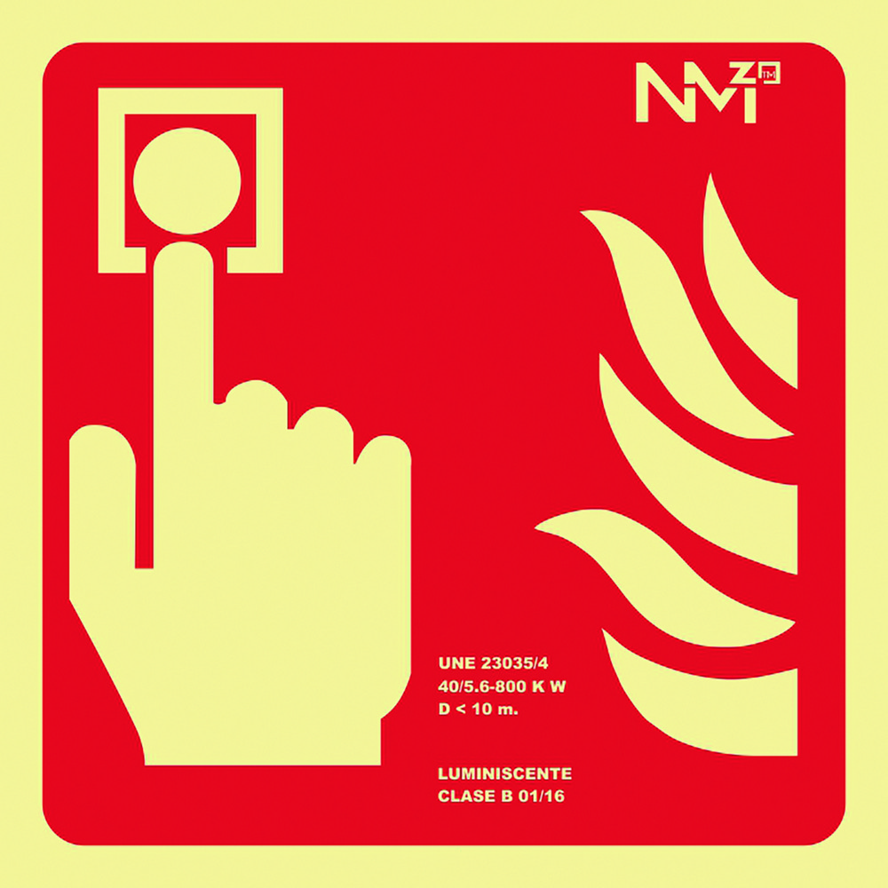 SEÑAL 210X210MM PVC LUMI PULSA