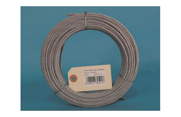 CABLE ACERO GALVANIZADO ROLLO