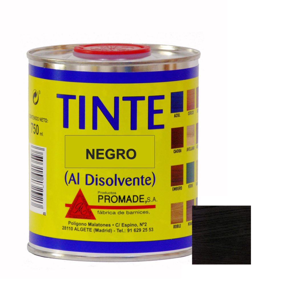 TINTE AL DISOLVENTE 375 ML NEG