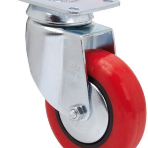 RUEDA GIR. POLIURETAN ROJO BH-