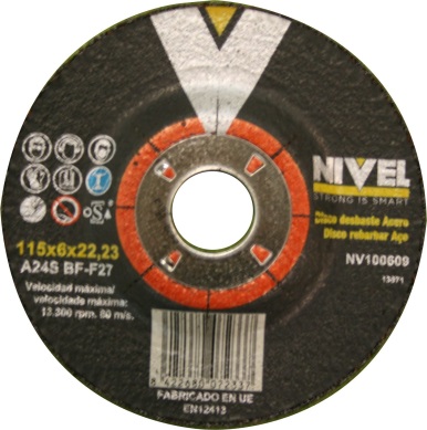 DISCO DESBASTE 115X6X22 MM