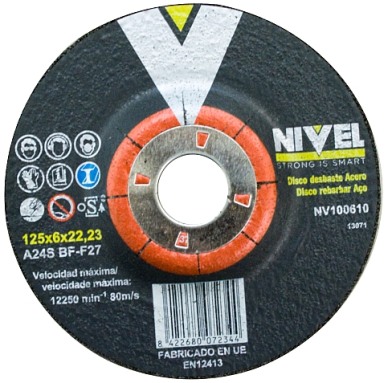 DISCO DESBASTE 125X6X22 MM