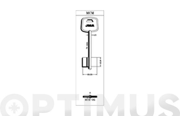 LLAVE LATON JMA MCM-2G