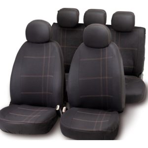 FUNDA ASIENTO NEG/GR EMBROIDER