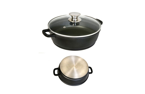 CACEROLA BAJA C/TAPA 24CM ECOS