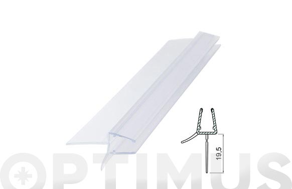 PERFIL MAMPARA 19,5MM – 6/8MM