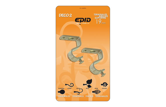 SOPORTE TECHO 19MM METAL CREMA