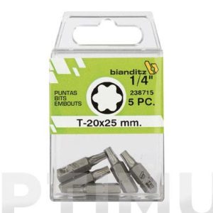 PUNTA ATORN TORX 5PZ 1/4" 30X2