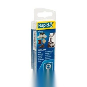 OJAL CUERO Ø 6 MM 25 UDS RAPID