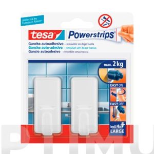 COLGADOR ADH BLANCO PL 2 PZ TE