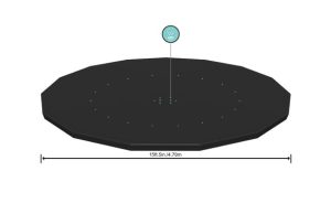 COBERTOR PISC. 460CM SP/H GR/O