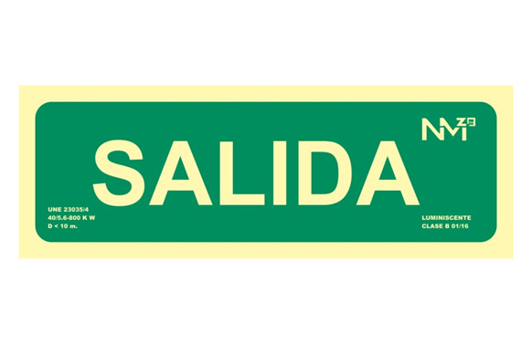 CARTEL LUMINISCENTE 105X300MM