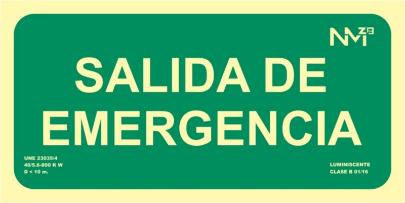 CARTEL LUMINISCENTE 150X300MM