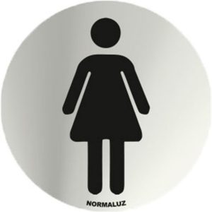 PLACA AUTOADH 7CM DIAM SEÑORAS