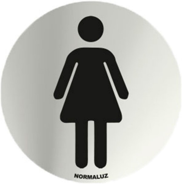 PLACA AUTOADH 7CM DIAM SEÑORAS