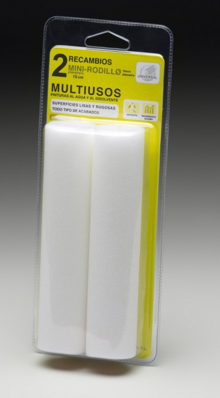 RODILLO PINT 10CM Ø18MM BLANCO